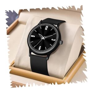 Acnos Black White Colour Dial with Softest Silicone Multi Colors Strap Analog Wrist Watch for Men Boys